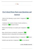 Gia Colored Stone final exam Questions and  Answers 