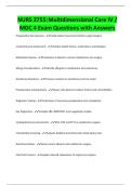 NURS 2755&colon;Multidimensional Care IV &sol; MDC 4 Exam Questions with Answers