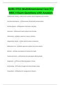 NURS 2755&colon;Multidimensional Care IV &sol; MDC 4 Exam Questions with Answers