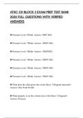 ATSC 231 BLOCK 2 EXAM PREP TEST BANK 2026 FULL QUESTIONS WITH VERIFIED ANSWERS