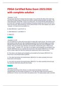 PDGA Certified Rules Exam 2025&sol;2026 with complete solution  