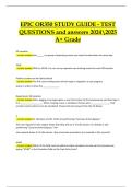 EPIC OR350 Study Guide &ndash; Test Questions and Answers &lpar;Verified Actual A&plus; Grade 2024&sol;2025&rpar;