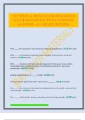 TECHNICAL RESCUE I ROPE RESCUE EXAM QUESTIONS WITH VERIFIED ANSWERS&period; A&plus; GRADE 2025&sol;2026&period;