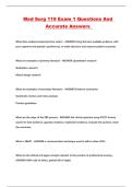 Med Surg 119 Exam 1 Questions And Accurate Answers 