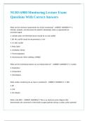 NURS 6900 Monitoring Lecture Exam Questions With Correct Answers 