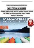 Solution Manual for Managerial Accounting&colon; Tools for Business Decision Making&comma; 9th Edition by Jerry J&period; Weygandt&comma; Paul D&period; Kimmel&comma; and Donald E&period; Kieso