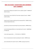 BBH 452 EXAM 1 QUESTIONS AND ANSWERS 100&percnt; CORRECT 