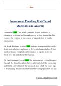 Journeyman Plumbing Test &lpar;Texas&rpar;  Questions and Answers