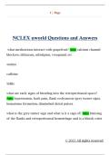 NCLEX uworld Questions and Answers