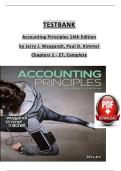 Test Bank for Accounting Principles&comma; 14th Edition by Jerry J&period; Weygandt&comma; Paul D&period; Kimmel&comma; and Donald E&period; Kieso