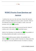WEBCE Practice Exam Questions and  Answers