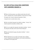 BA 2501 ACTUAL EXAM 2026 QUESTIONS WITH ANSWERS GRADED A&plus;