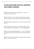 BA 2501 EXAM SCRIPT 2026 FULL QUESTIONS AND CORRECT ANSWERS