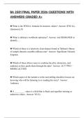 BA 2501 FINAL PAPER 2026 QUESTIONS WITH ANSWERS GRADED A&plus;