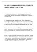 BA 2501 EXAMINATION TEST 2026 COMPLETE QUESTIONS AND SOLUTIONS
