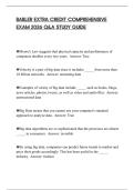 BABLER EXTRA CREDIT COMPREHENSIVE EXAM 2026 Q&A STUDY GUIDE