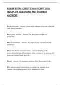 BABLER EXTRA CREDIT EXAM SCRIPT 2026 COMPLETE QUESTIONS AND CORRECT ANSWERS