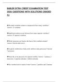 BABLER EXTRA CREDIT EXAMINATION TEST 2026 QUESTIONS WITH SOLUTIONS GRADED A&plus;