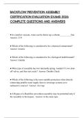 BACKFLOW PREVENTION ASSEMBLY CERTIFICATION EVALUATION EXAMS 2026 COMPLETE QUESTIONS AND ANSWERS