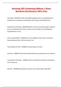 Sociology 225 Criminology Midterm 1 Exam Questions And Answers 100&percnt; Pass 