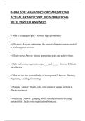 BADM 509 MANAGING ORGANIZATIONS ACTUAL EXAM SCRIPT 2026 QUESTIONS WITH VERIFIED ANSWERS