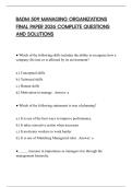 BADM 509 MANAGING ORGANIZATIONS FINAL PAPER 2026 COMPLETE QUESTIONS AND SOLUTIONS