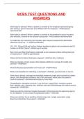  BCBS TEST QUESTIONS AND ANSWERS