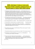 BIBL 104 Quiz 2 Liberty University  Questions With Complete Solutions&vert;Sure To  Pass&vert;Graded A&plus;&vert;latest 2025-2026 release