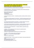 UTA ACCOUNTING CORE EXAM MANUAL UPDATED QUESTIONS AND ANSWERS GRADED A&plus;