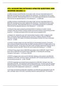 UTA ACCOUNTING ENTRANCE UPDATED QUESTIONS AND ANSWERS GRADED A&plus;
