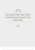 Red Cross EMR Final Exam Comprehensive Guide &vert; Emergency Medical Responder Questions and Answers