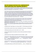WATER DAMAGE RESTORATION COMPREHENSIVE EXAM QUESTIONS AND ANSWERS GRADED A&plus;