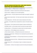 WATER DAMAGE RESTORATION CORE EXAM MANUAL QUESTIONS AND ANSWERS GRADED A&plus;