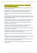 WATER RESTORATION MAIN EXAMS SET QUESTIONS AND ANSWERS GRADED A&plus;