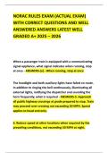 NORAC RULES EXAM &lpar;ACTUAL EXAM&rpar; WITH CORRECT QUESTIONS AND WELL ANSWERED ANSWERS LATEST WELL GRADED A&plus; 2025 &ndash; 2026