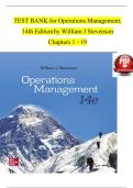 TEST BANK for Operations Management&comma; 14th Edition by William Stevenson&comma; Verified Chapters 1 - 19&comma; Complete Newest Version