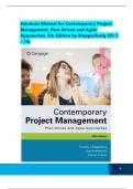 Solutions Manual for Contemporary Project Management&comma; Plan-Driven and Agile Approaches&comma; 5th Edition by Kloppenborg &lpar;Ch 1 &ndash; 15&rpar; > Download as Pdf