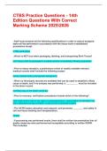 CTBS Practice Questions - 14th Edition Questions With Correct Marking Scheme 20252026