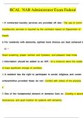RCAL  NAB Administrator Exam Federal and correct answers