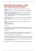 BEHV 5634 Exam Quizzes 1-7 With New Update Solutions Rated A&plus;