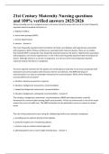 21st Century Maternity Nursing questions and 100&period;pdf