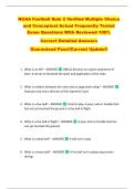 NCAA Football Rule 2 Verified Multiple Choice  and Conceptual Actual Frequently Tested  Exam Questions With Reviewed 100&percnt;   Correct Detailed Answers  Guaranteed Pass&excl;&excl;Current Update&excl;&excl; 