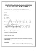 PEDIATRIC PROCTORED ATI &vert; FROM QUESTION TO PERFECTION&vert; STUDY WITH CONFIDENCE&excl;