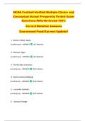 NCAA Football Verified Multiple Choice and  Conceptual Actual Frequently Tested Exam  Questions With Reviewed 100&percnt;   Correct Detailed Answers  Guaranteed Pass&excl;&excl;Current Update&excl;&excl; 