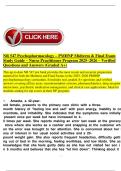 NR 547 Psychopharmacology &ndash; PMHNP Midterm & Final Exam Study Guide &ndash; Nurse Practitioner Program 2025&ndash;2026 &ndash; Verified Questions and Answers &lpar;Graded A&plus;&rpar;