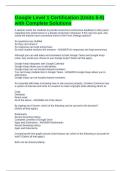 Google Level 1 Certification &lpar;Units 5-9&rpar; with Complete Solutions