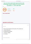LRA 211 FINAL REVIEW QUESTIONS AND ANSWERS WITH COMPLETE SOLUTIONS &vert; GRADED A&plus; &vert; NEW 2025-2026