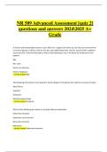 NR 509 Advanced Assessment &lbrack;Quiz 2&rsqb; &ndash; Verified Questions & Answers &lpar;2024&sol;2025 A&plus; Grade&rpar;