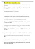 Road rules practice test exam questions and 100&percnt; correct  answers 2025&sol;2026