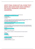 ARRT FINAL EXAM ACTUAL EXAM TEST BANK 200 QUESTIONS AND CORRECT DETAILED ANSWERS &lpar;VERIFIED ANSWERS&rpar;